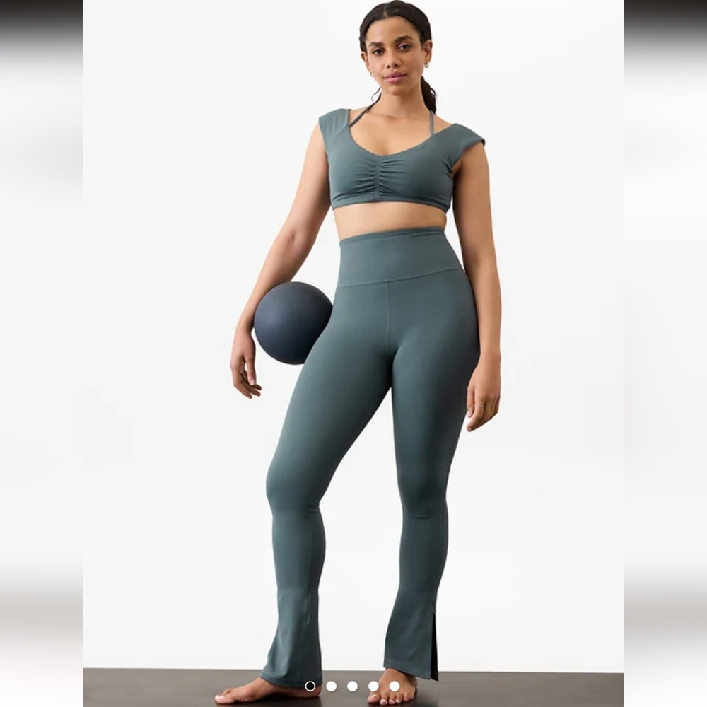 Athleta High Rise Elation Split Slim Flare Pants